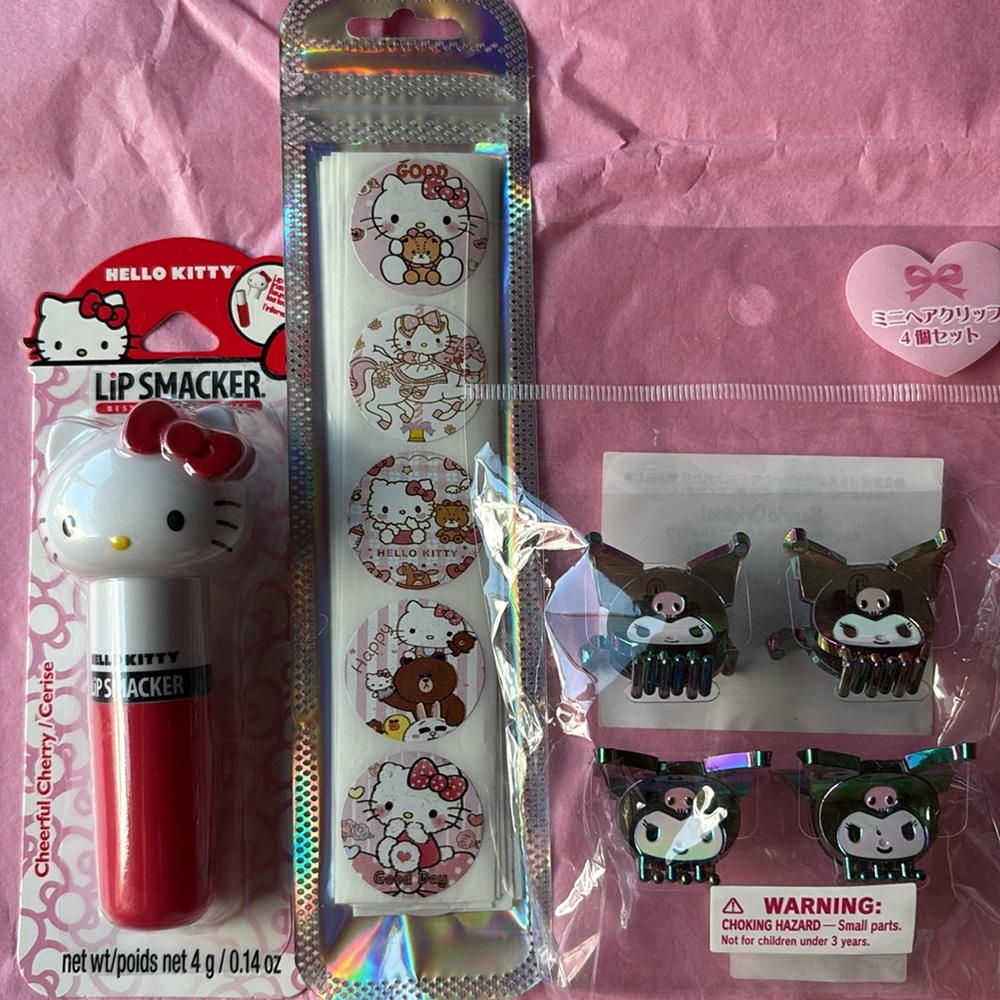 🎀🐱🎀 HELLO KITTY LIP SMACKER BUNDLE 🎀🐱🎀 NWT 🎀🐱🎀
